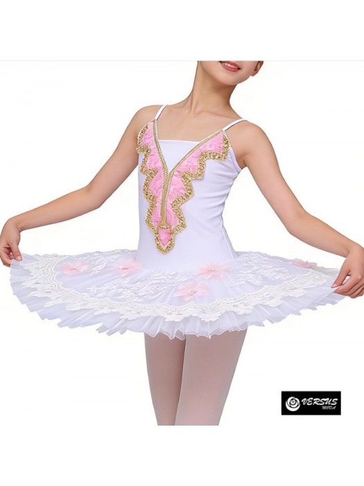 Vestito Tutù Saggio Danza Ragazza Donna Fata Regina Fiori Tutu Romantico DANC270